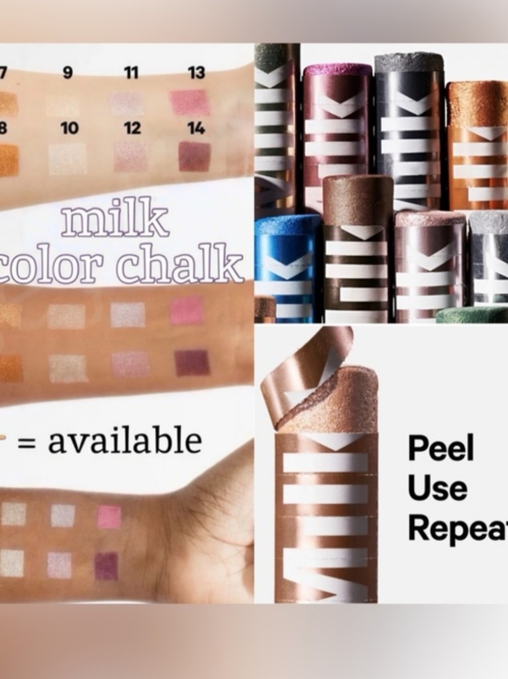 Milk Makeup Eyeshadow Chalk Trio